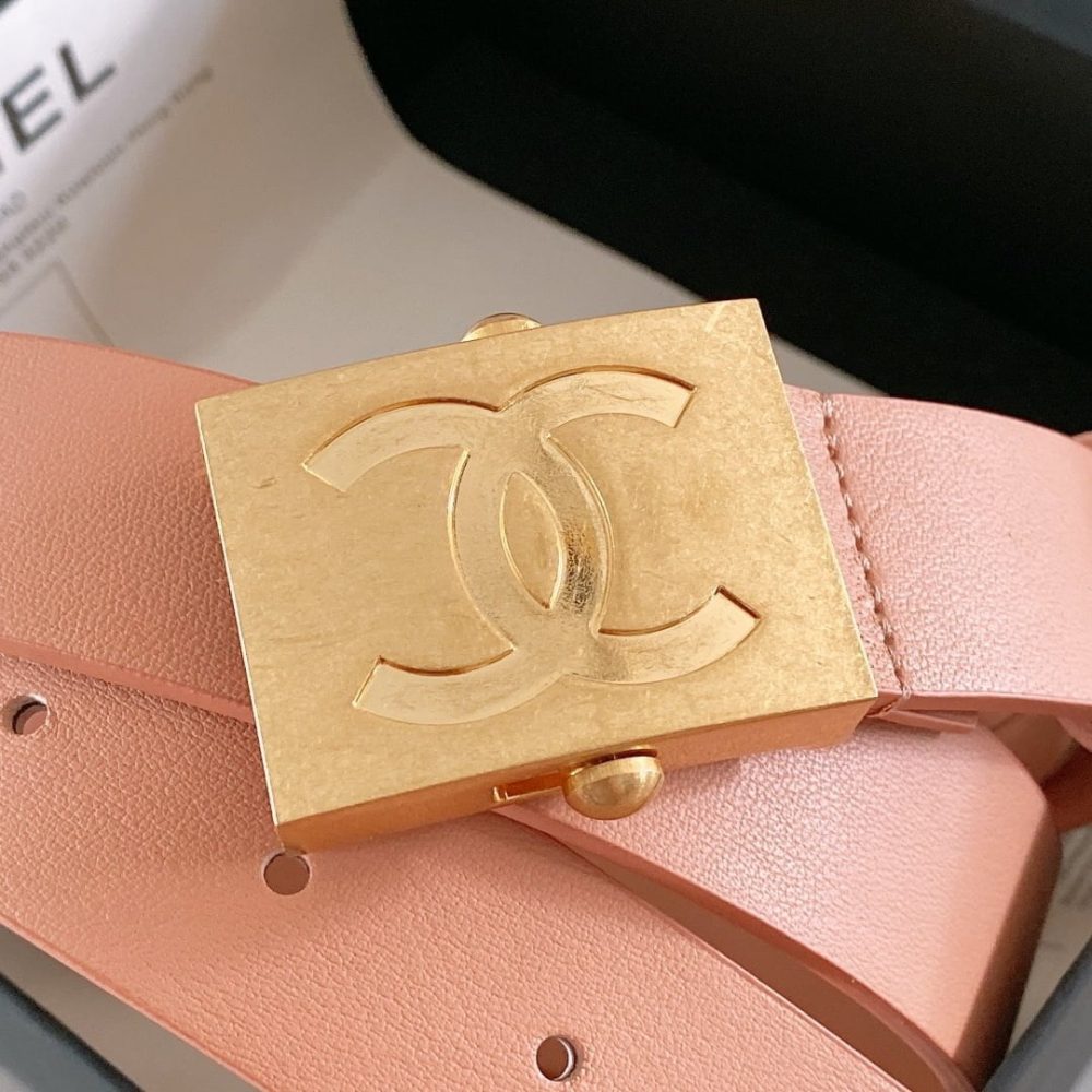 1:1 Replica Chanel Belt With Ribbon Buckle Dust Pink Women Belt - Image 3