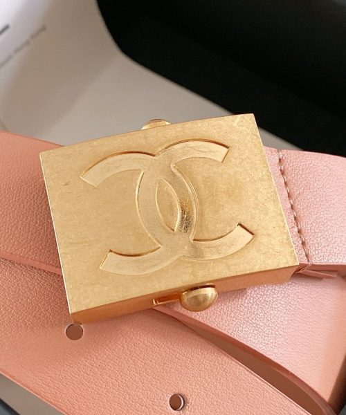 1:1 Replica Chanel Belt With Ribbon Buckle Dust Pink Women Belt