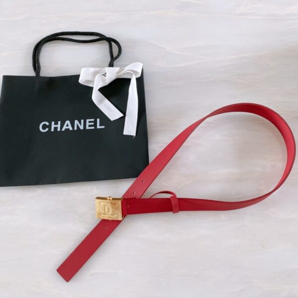 1:1 Replica Chanel Belt With Ribbon Buckle Red Women Belt
