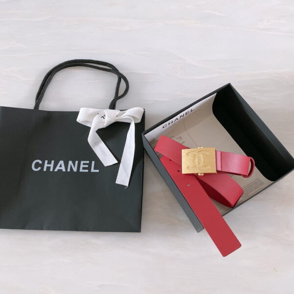 1:1 Replica Chanel Belt With Ribbon Buckle Red Women Belt