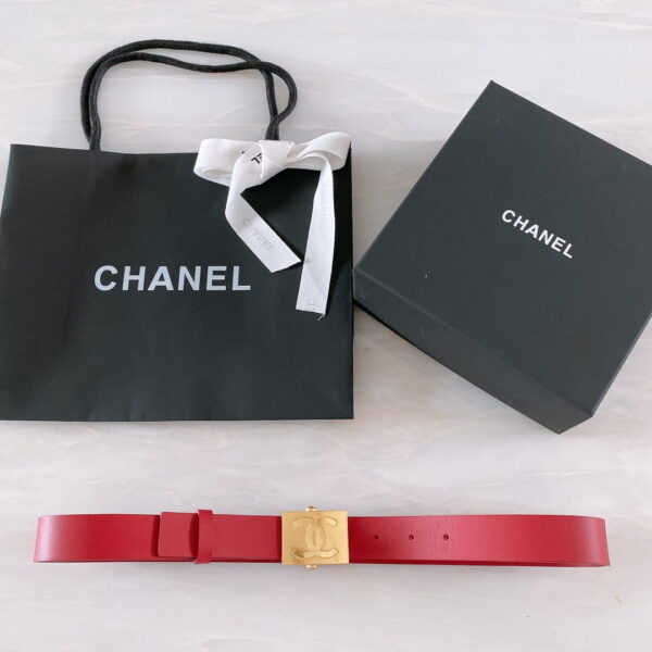 1:1 Replica Chanel Belt With Ribbon Buckle Red Women Belt