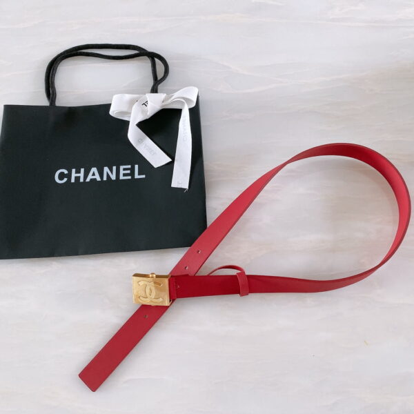 1:1 Replica Chanel Belt With Ribbon Buckle Red Women Belt
