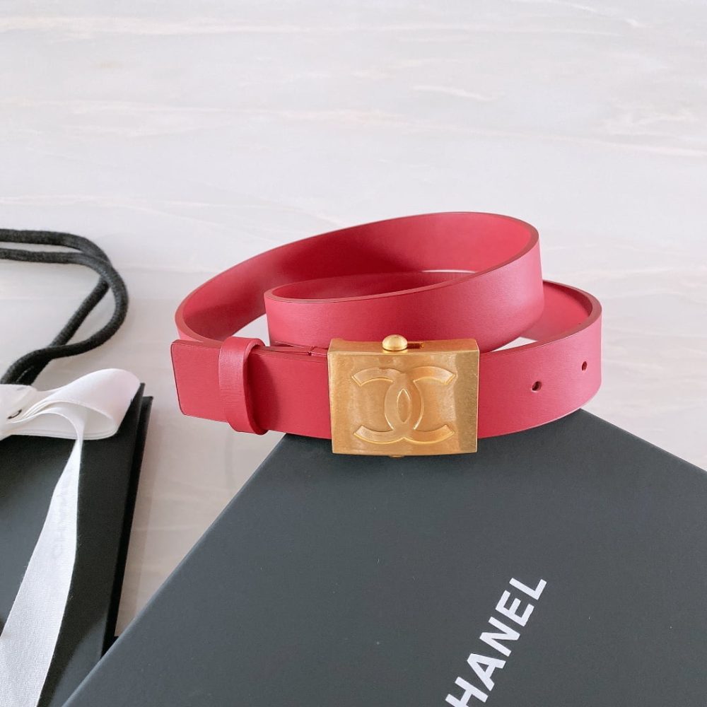1:1 Replica Chanel Belt With Ribbon Buckle Red Women Belt - Image 2