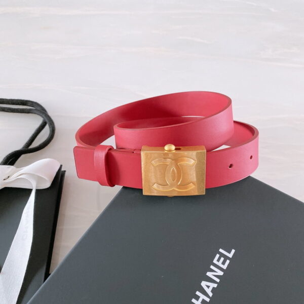 1:1 Replica Chanel Belt With Ribbon Buckle Red Women Belt