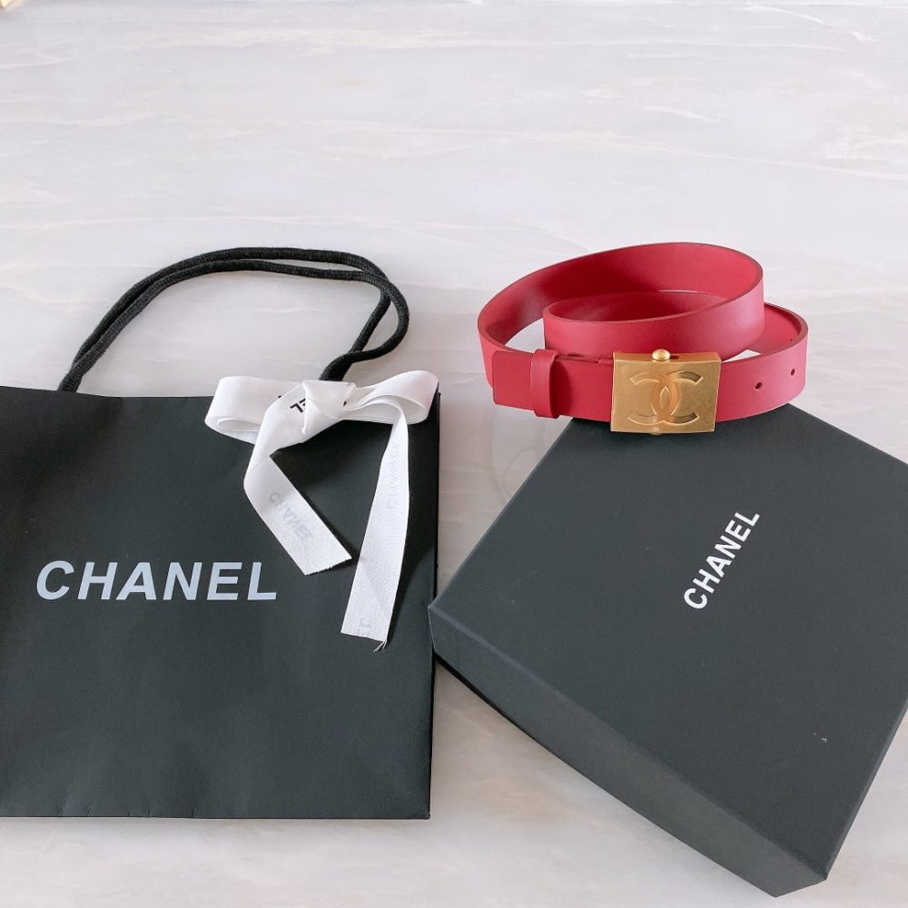 1:1 Replica Chanel Belt With Ribbon Buckle Red Women Belt - Image 3