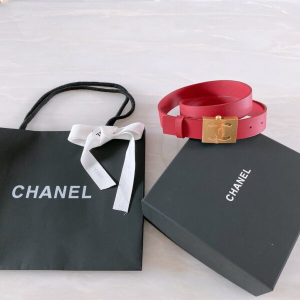 1:1 Replica Chanel Belt With Ribbon Buckle Red Women Belt