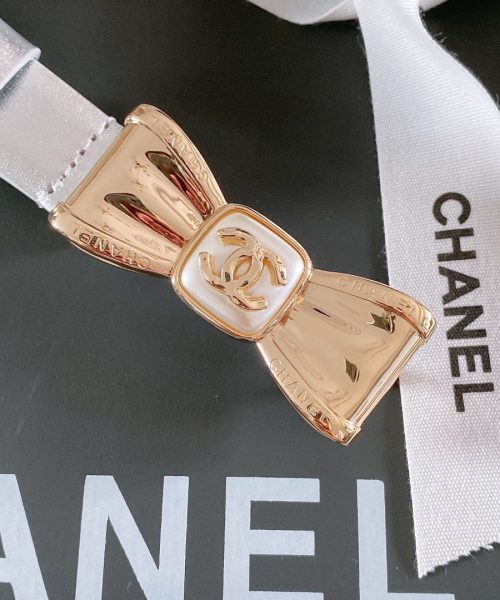 1:1 Replica Chanel Belt With Ribbon Buckle Silver Women Belt