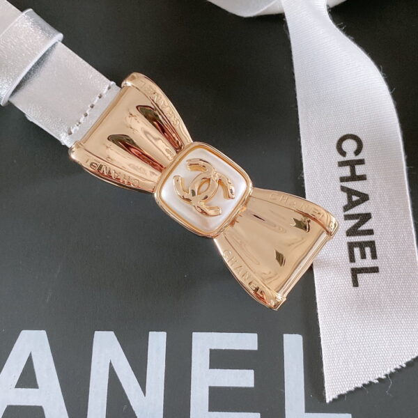 1:1 Replica Chanel Belt With Ribbon Buckle Silver Women Belt