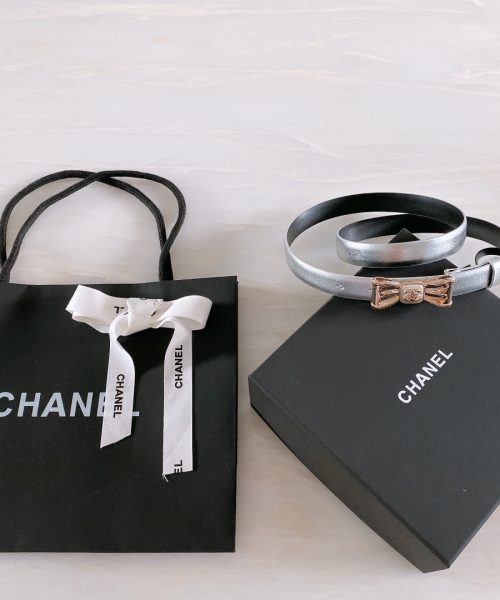 1:1 Replica Chanel Belt With Ribbon Buckle Silver Women Belt