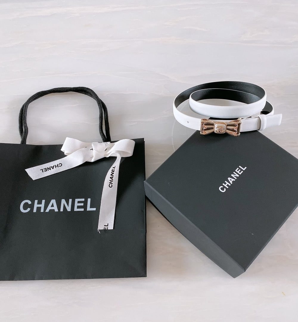 1:1 Replica Chanel Belt With Ribbon Buckle Silver Women Belt