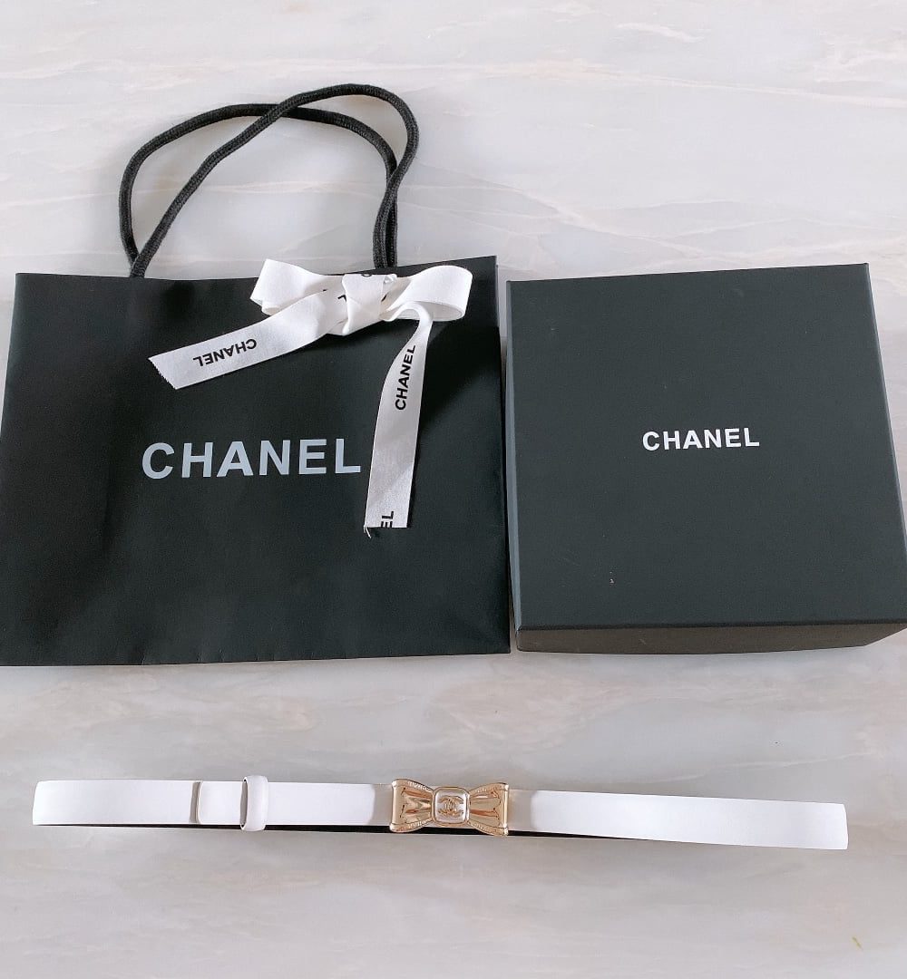 1:1 Replica Chanel Belt With Ribbon Buckle Silver Women Belt