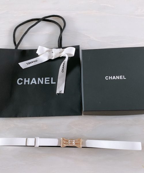 1:1 Replica Chanel Belt With Ribbon Buckle Silver Women Belt