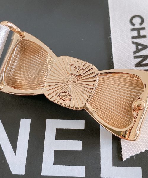 1:1 Replica Chanel Belt With Ribbon Buckle Silver Women Belt