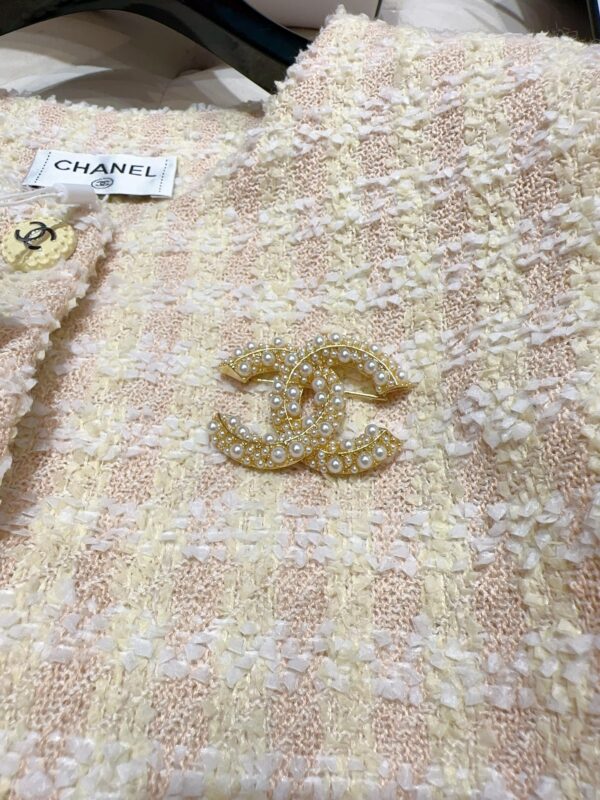 Chanel Blazer Maje Tweed Jacket Cream For Women