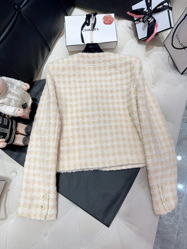 Chanel Blazer Maje Tweed Jacket Cream For Women