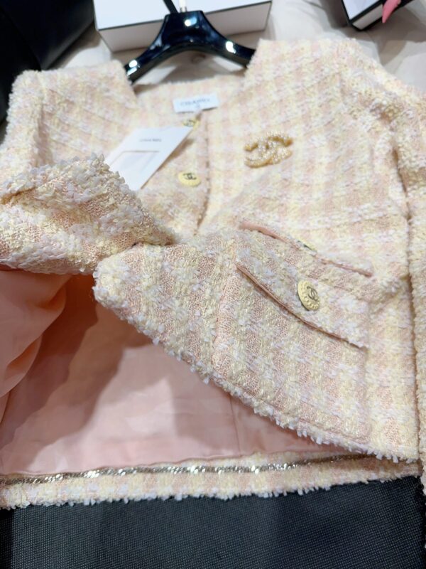 Chanel Blazer Maje Tweed Jacket Cream For Women