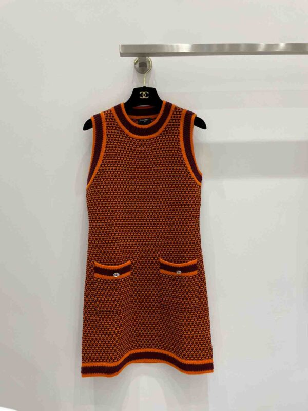 Chanel Bodycon Dress Orange For Women