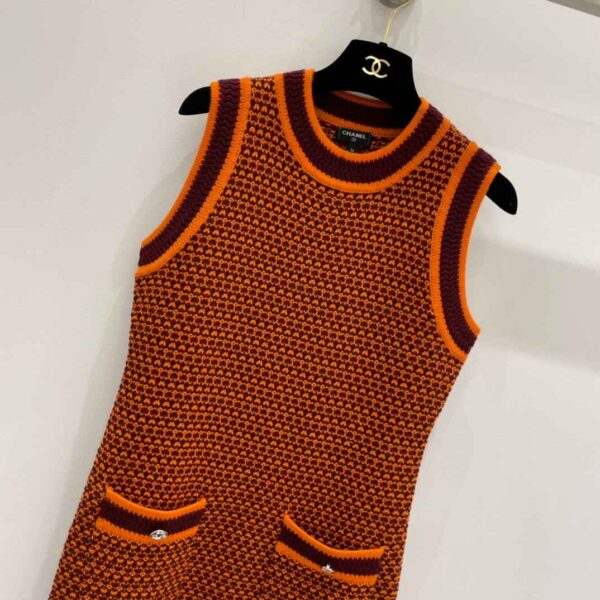 Chanel Bodycon Dress Orange For Women