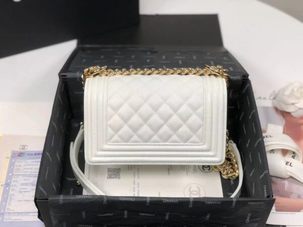 [REP 1:1] Chanel Boy Flapbag White For Women 7.9in/20cm