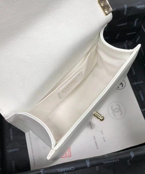 [REP 1:1] Chanel Boy Flapbag White For Women 7.9in/20cm