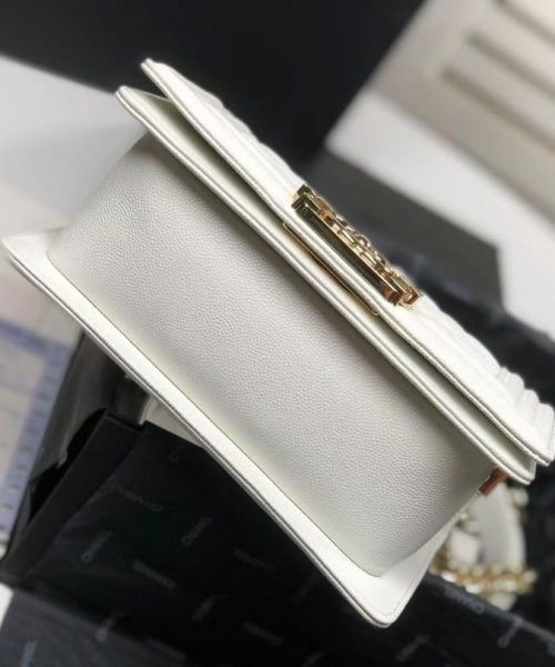 [REP 1:1] Chanel Boy Flapbag White For Women 7.9in/20cm