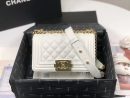[REP 1:1] Chanel Boy Flapbag White For Women 7.9in/20cm