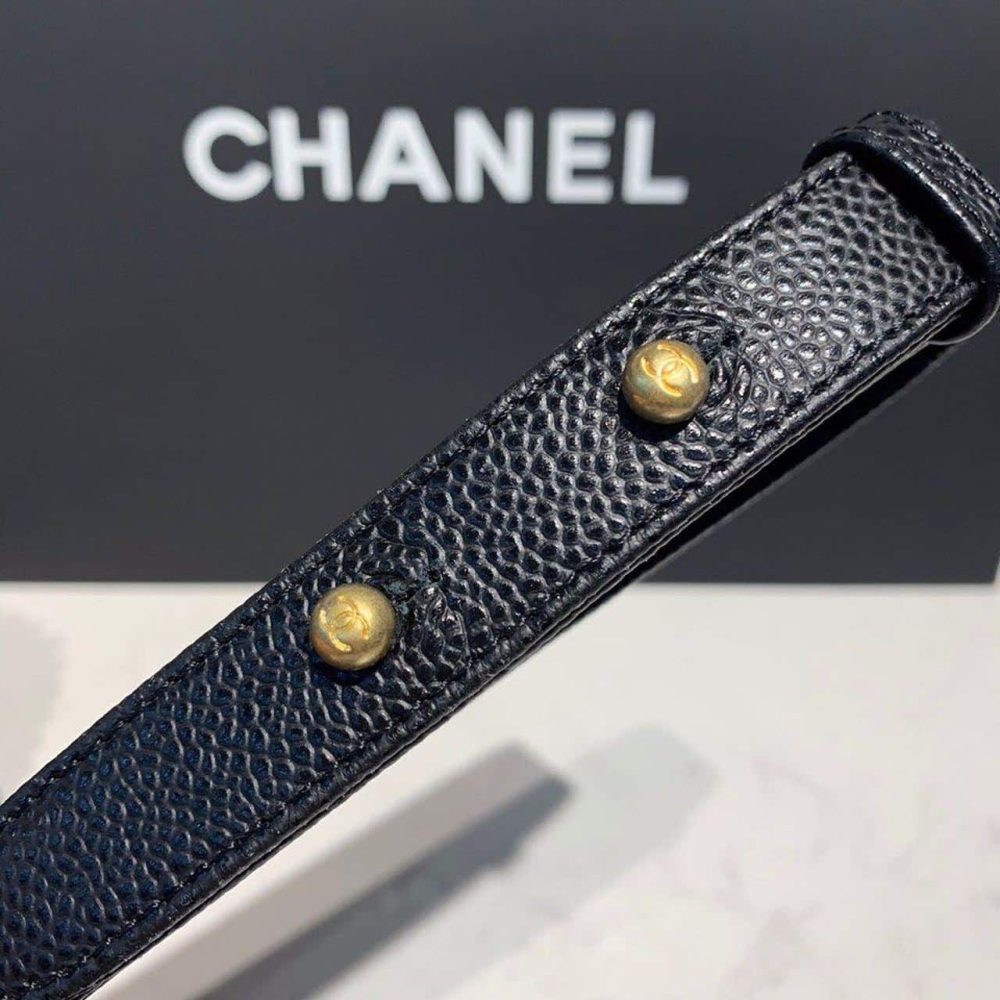 [REP 1:1] Chanel Boy Handbag Gold Toned Hardware Black For Women, Women's Bags, Shoulder And Crossbody Bags 9.8in/25cm A67086 - Image 11