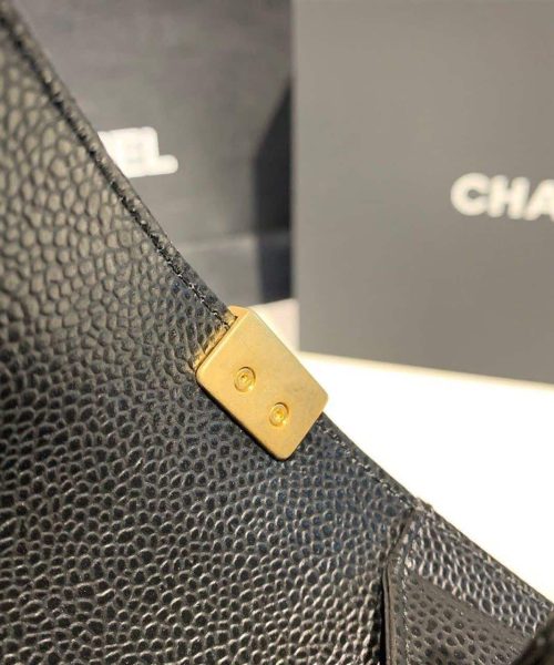 [REP 1:1] Chanel Boy Handbag Gold Toned Hardware Black For Women, Women's Bags, Shoulder And Crossbody Bags 9.8in/25cm A67086