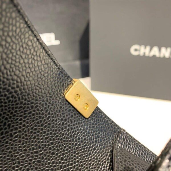 [REP 1:1] Chanel Boy Handbag Gold Toned Hardware Black For Women, Women's Bags, Shoulder And Crossbody Bags 9.8in/25cm A67086