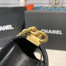 [REP 1:1] Chanel Boy Handbag Gold Toned Hardware Black For Women, Women's Bags, Shoulder And Crossbody Bags 9.8in/25cm A67086