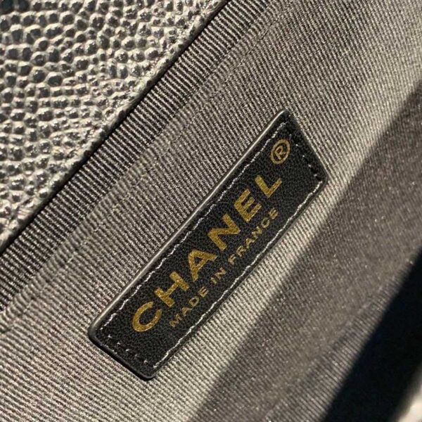 [REP 1:1] Chanel Boy Handbag Gold Toned Hardware Black For Women, Women's Bags, Shoulder And Crossbody Bags 9.8in/25cm A67086