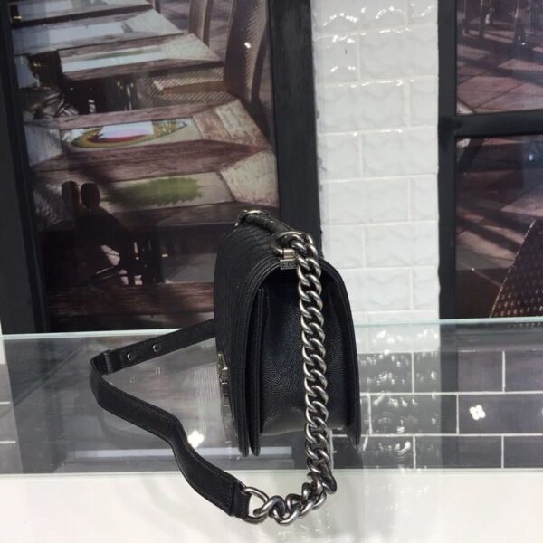 [REP 1:1] Chanel Boy Handbag Silver Hardware Black For Women, Women's Handbags, Shoulder And Crossbody Bags 9.8in/25cm A67086