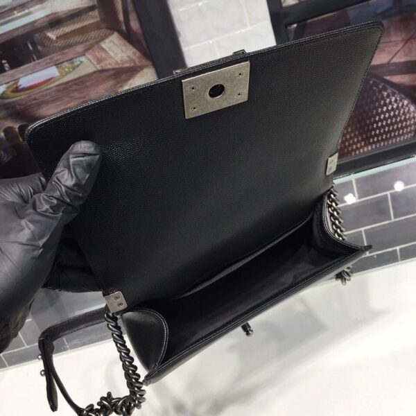 [REP 1:1] Chanel Boy Handbag Silver Hardware Black For Women, Women's Handbags, Shoulder And Crossbody Bags 9.8in/25cm A67086
