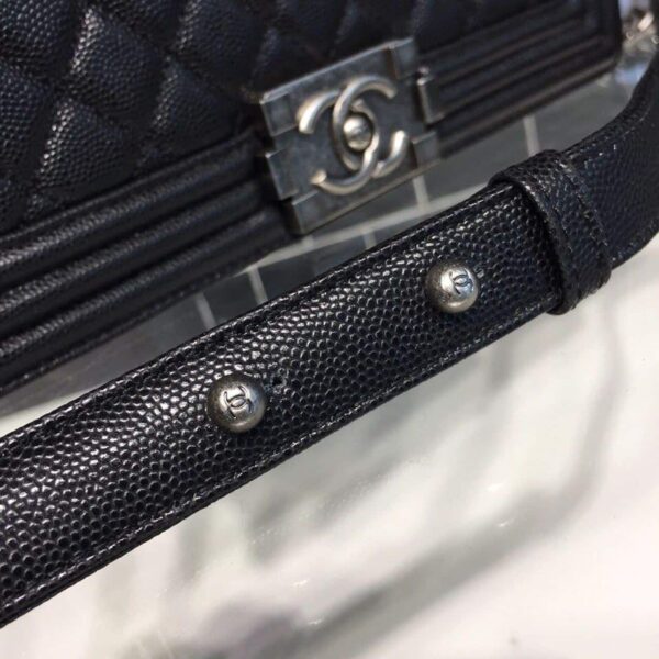 [REP 1:1] Chanel Boy Handbag Silver Hardware Black For Women, Women's Handbags, Shoulder And Crossbody Bags 9.8in/25cm A67086