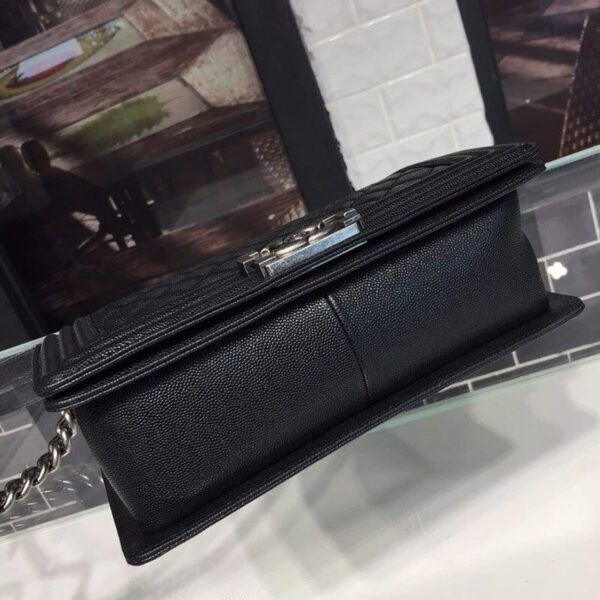 [REP 1:1] Chanel Boy Handbag Silver Hardware Black For Women, Women's Handbags, Shoulder And Crossbody Bags 9.8in/25cm A67086