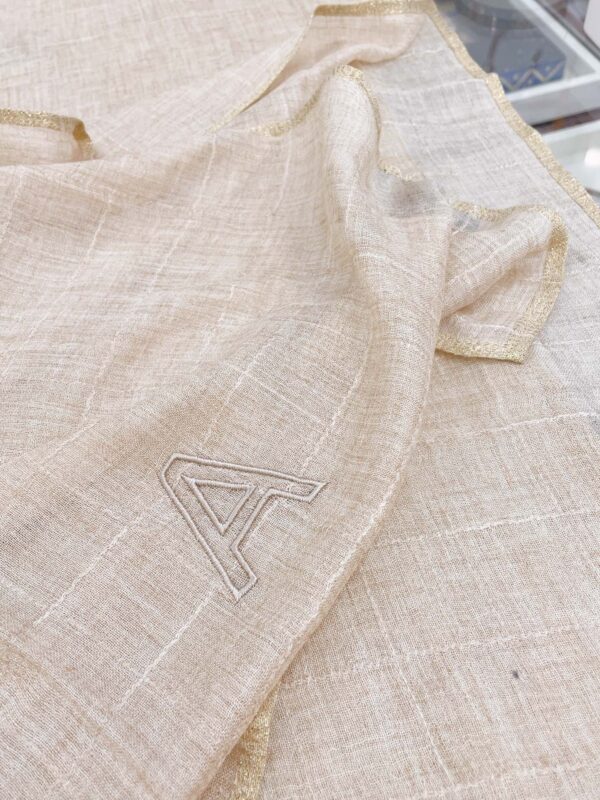Chanel Cashmere Silk Rectangle Beige Scarf Large 200cm/78in 