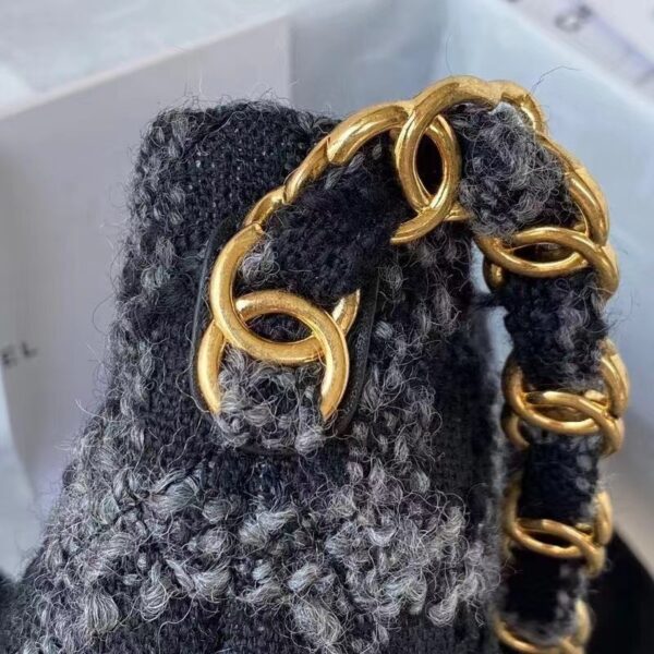 [REP 1:1] Chanel CC Hobo Bag Black For Women 24cm / 9.4in AS3562