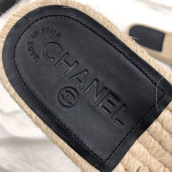 Chanel CC Jewel Logo Espadrille Black For Women, Women's Shoes