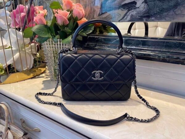 [REP 1:1] Chanel Classic Flap Bag Medal Hardware Black For Women 9.8in/25cm