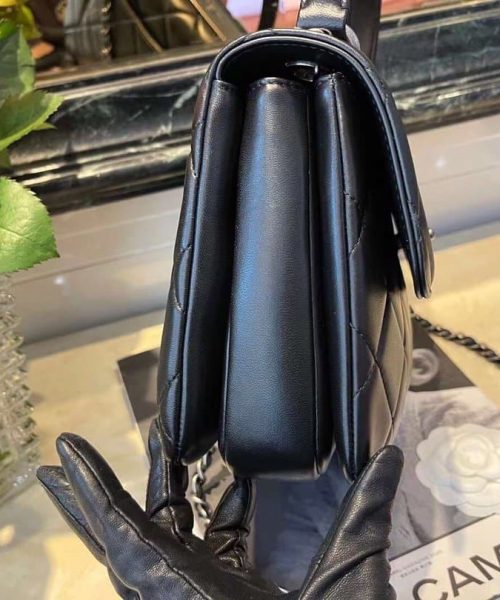 [REP 1:1] Chanel Classic Flap Bag Medal Hardware Black For Women 9.8in/25cm