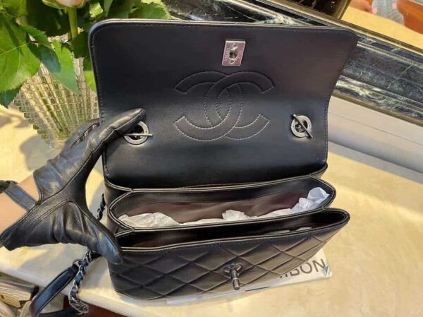 [REP 1:1] Chanel Classic Flap Bag Medal Hardware Black For Women 9.8in/25cm