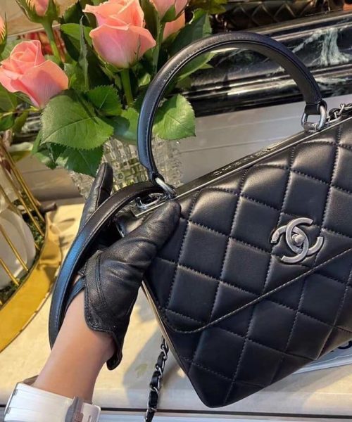 [REP 1:1] Chanel Classic Flap Bag Medal Hardware Black For Women 9.8in/25cm