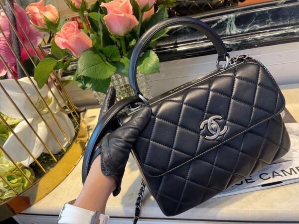 [REP 1:1] Chanel Classic Flap Bag Medal Hardware Black For Women 9.8in/25cm