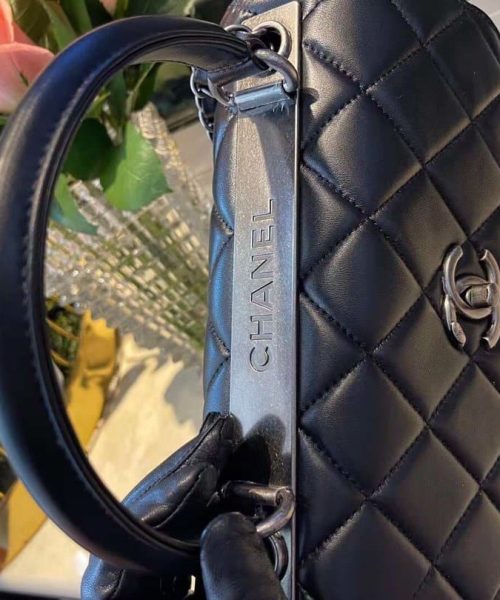 [REP 1:1] Chanel Classic Flap Bag Medal Hardware Black For Women 9.8in/25cm