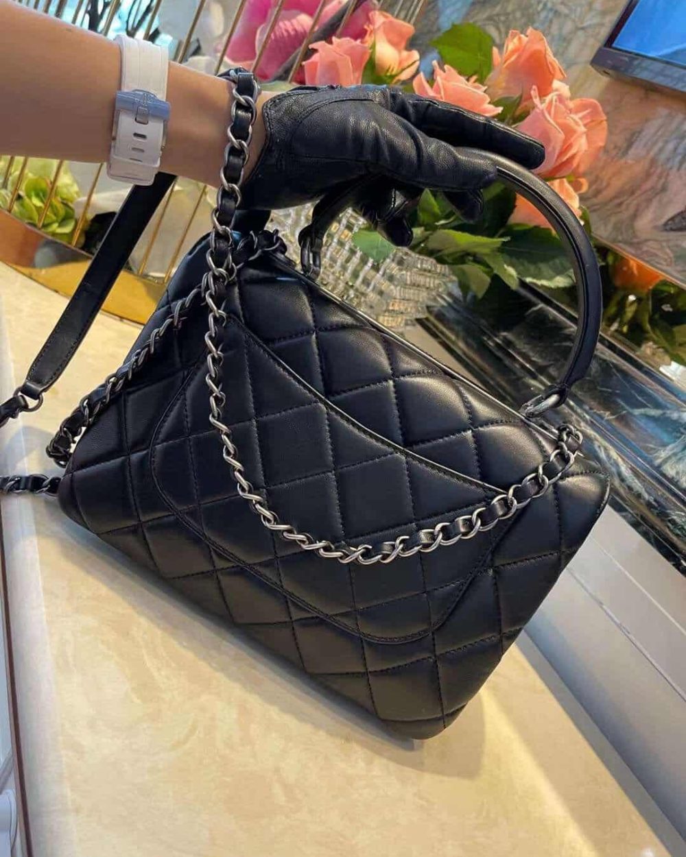 [REP 1:1] Chanel Classic Flap Bag Medal Hardware Black For Women 9.8in/25cm
