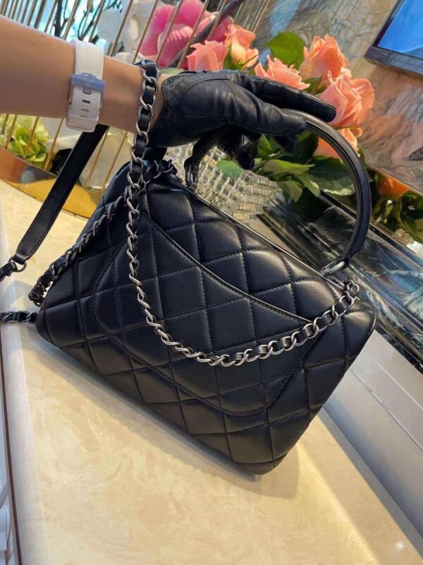 [REP 1:1] Chanel Classic Flap Bag Medal Hardware Black For Women 9.8in/25cm