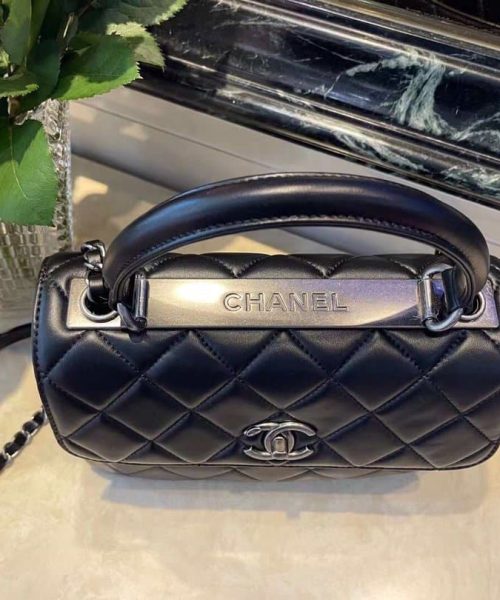 [REP 1:1] Chanel Classic Flap Bag Medal Hardware Black For Women 9.8in/25cm