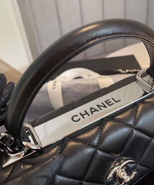 [REP 1:1] Chanel Classic Flap Bag Silver Hardware Black 9.8in/25cm