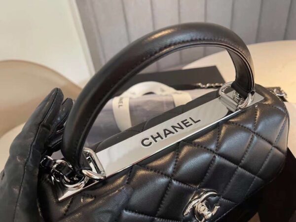 [REP 1:1] Chanel Classic Flap Bag Silver Hardware Black 9.8in/25cm