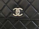 [REP 1:1] Chanel Classic Flap Bag Silver Hardware Black 9.8in/25cm